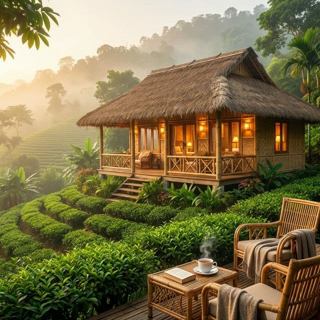 Assam village tea estate bungalow